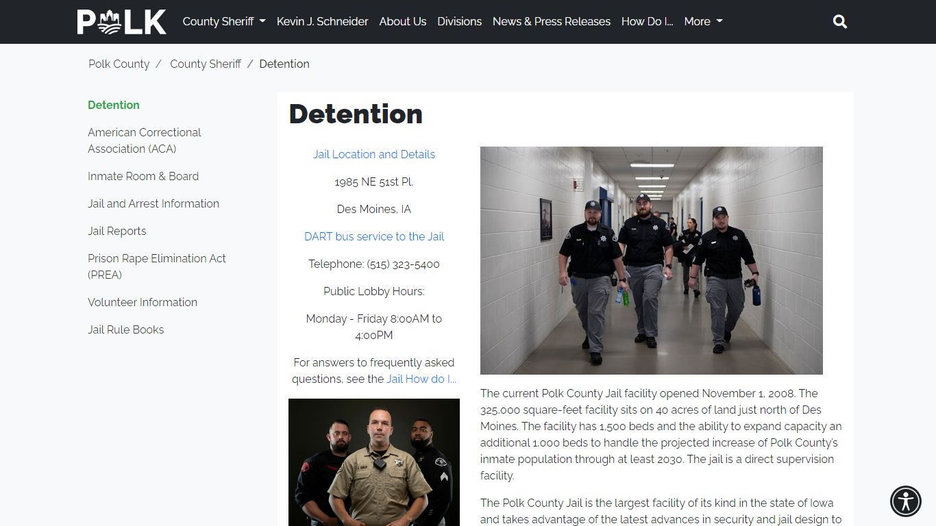 Detention - Polk County Iowa
